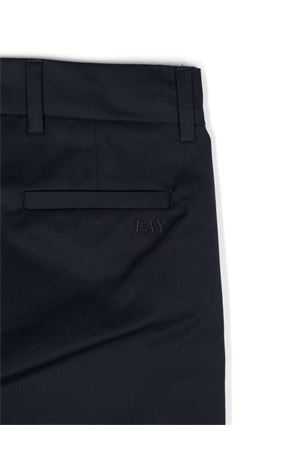 Pantaloni in twill blu navy FAY KIDS | FU6P20G0019620